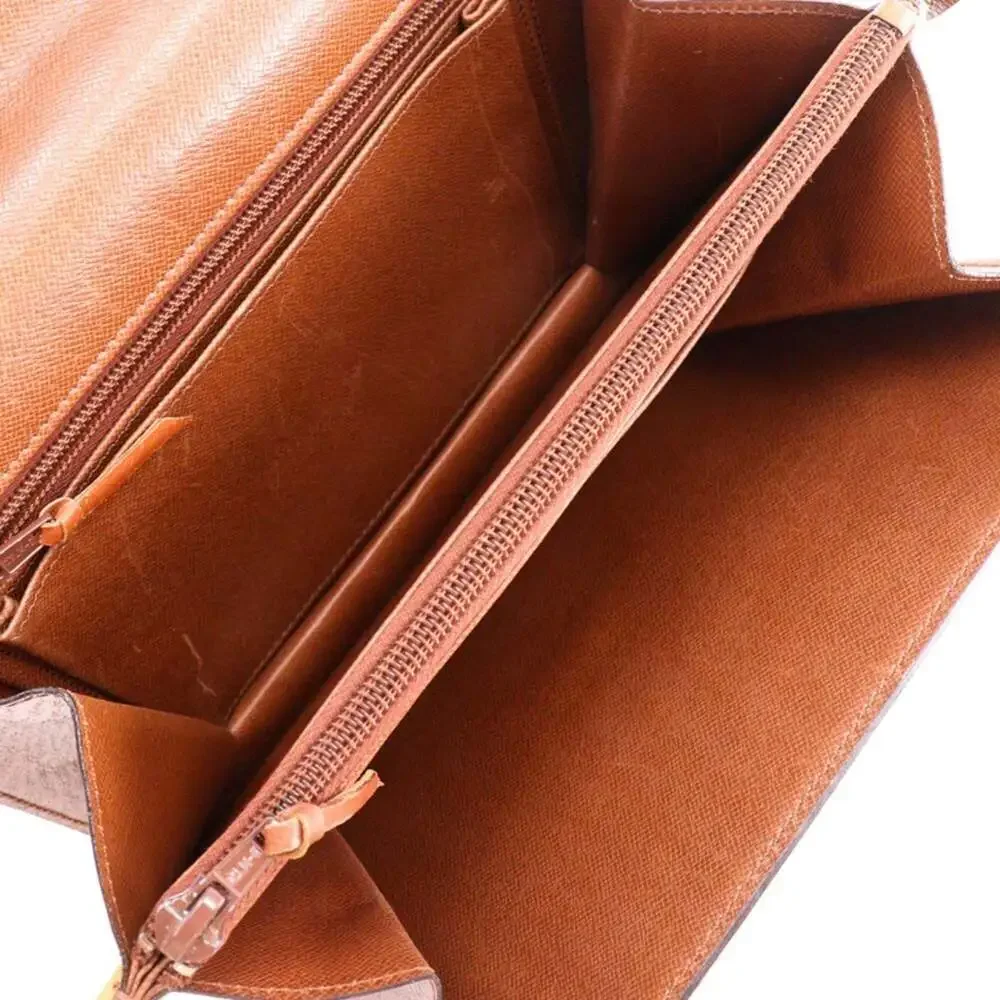 LOUIS VUITTON Authentic Brown Monogram Canvas Dauphine Shoulder Bag